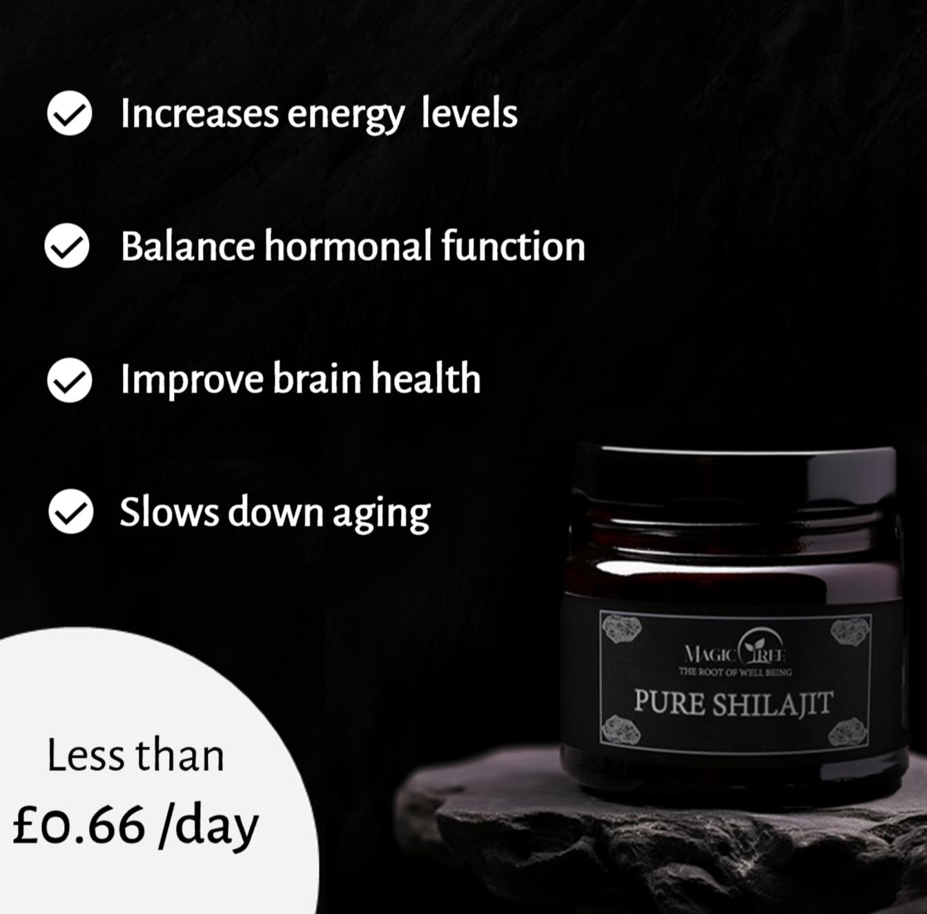 Pure Himalayan Shilajit UK | Dissolve in Hot Water, Coffee or Tea!